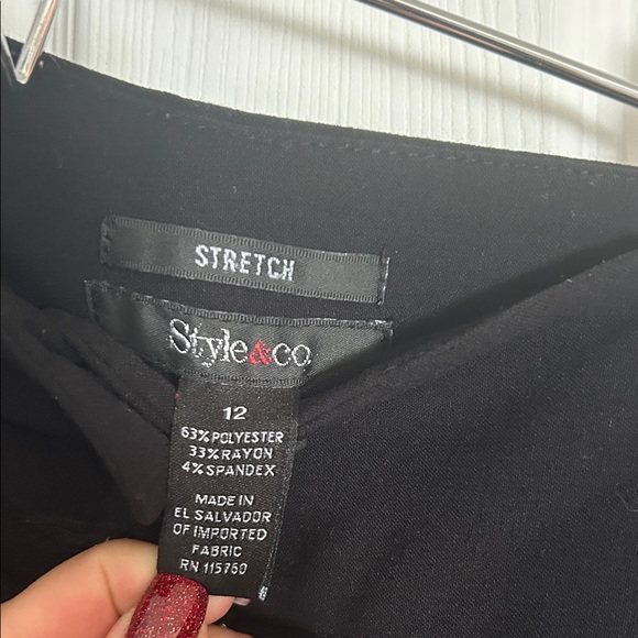 Style & Co. Classic Black Flare Pants - Picture 2 of 4